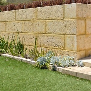 Limestone Block Retaining Wall