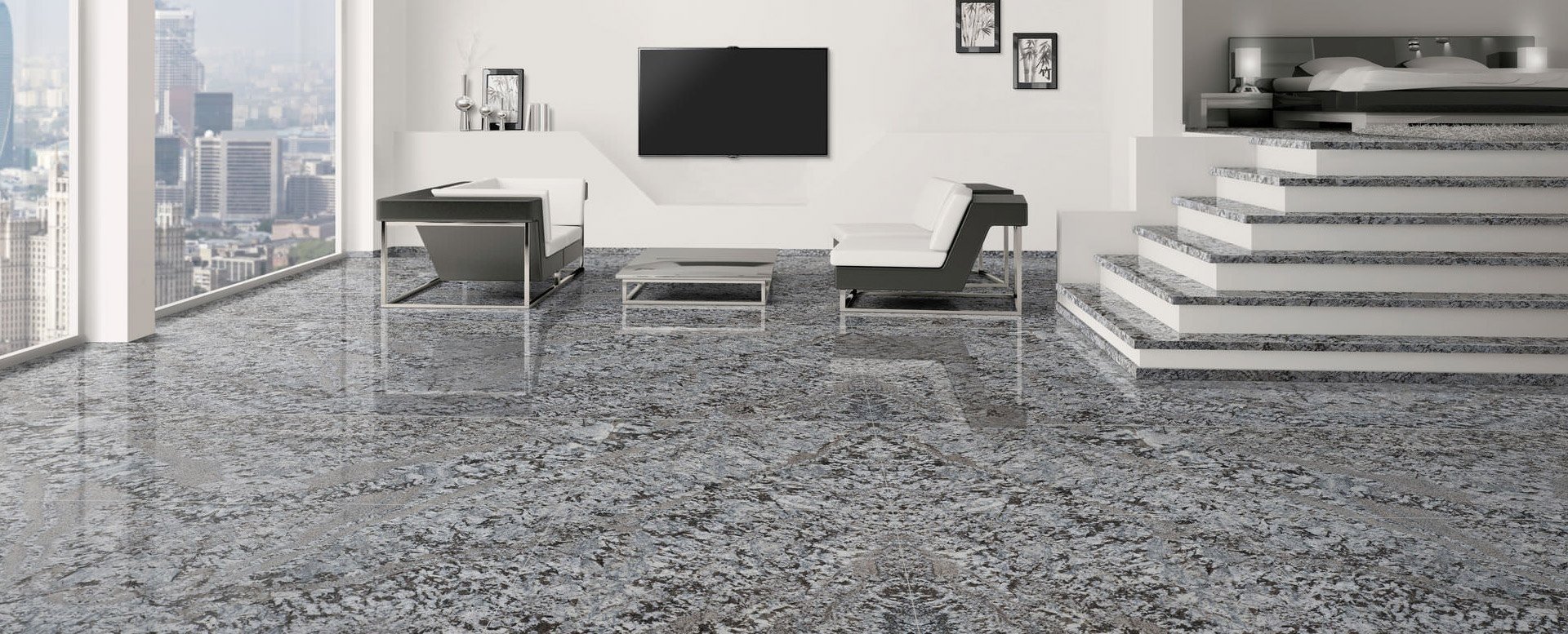 granite tiles living room