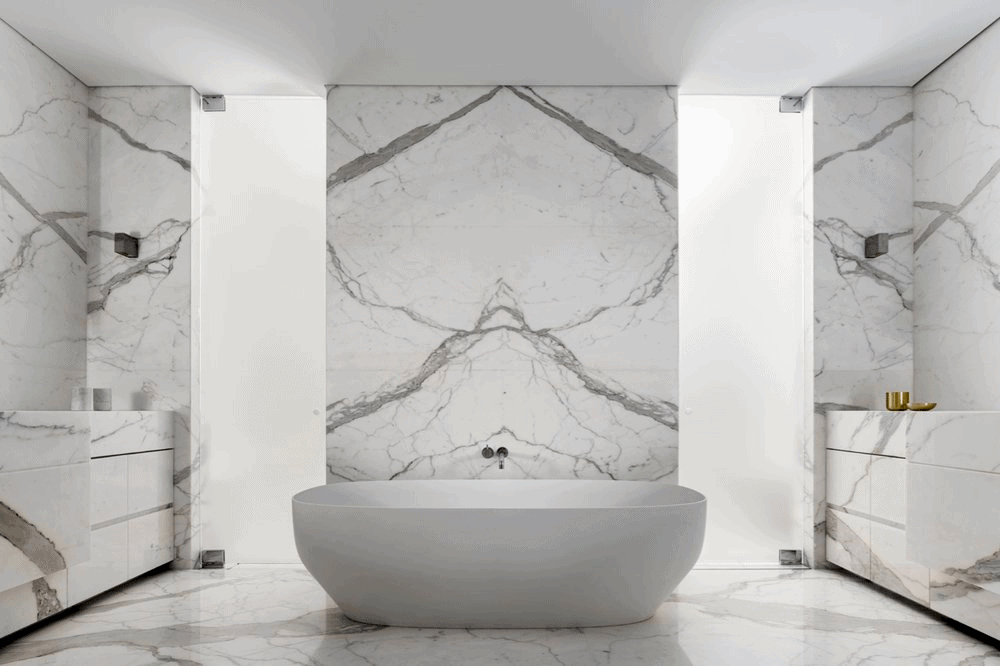 Calacatta marble master ensuite