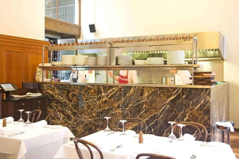 intermezzo restaurant marble bar cladding