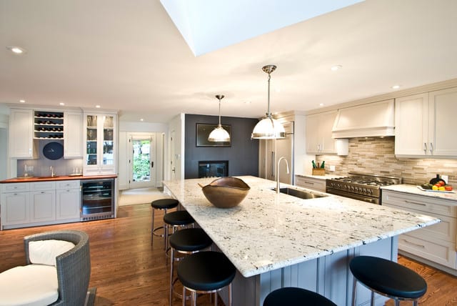 White Granite Kitchen 1