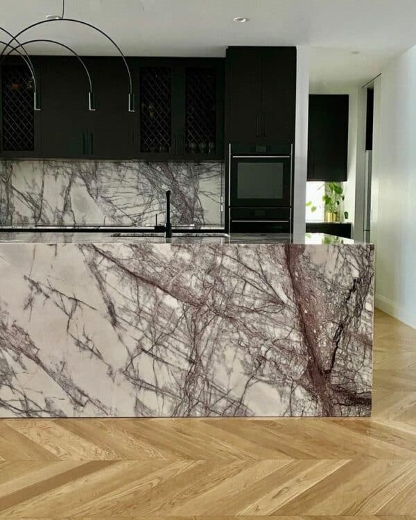 Lilac Marble Kitchen