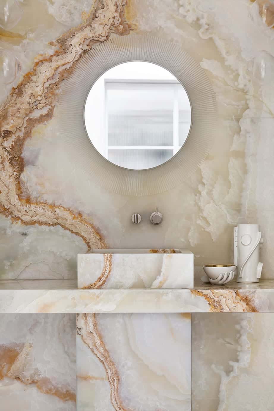 Wild Onyx White Vanity