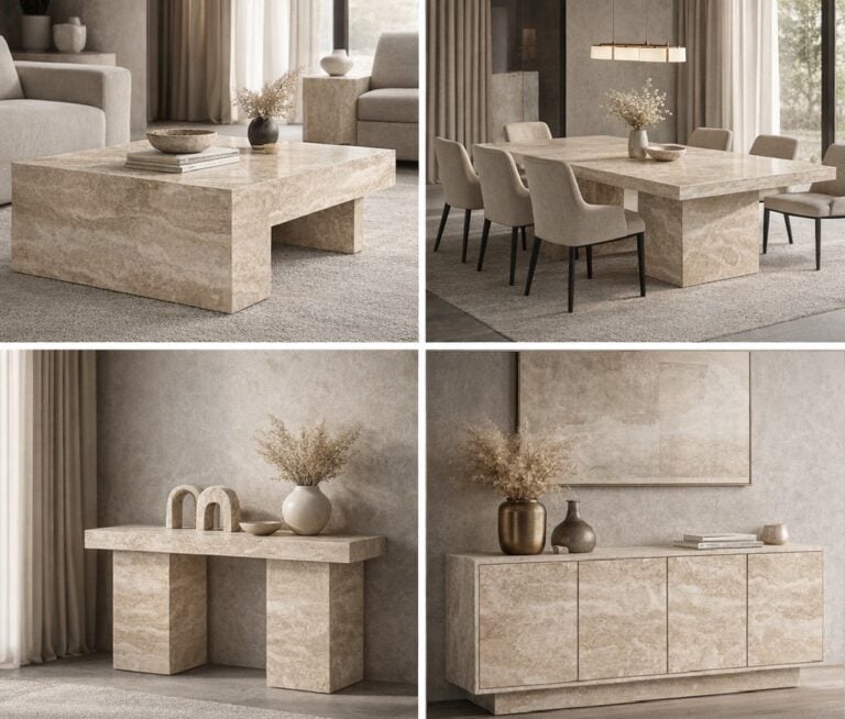 Travertine Furniture Items