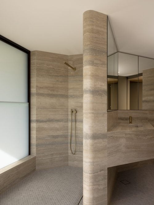 Silver Travertine Bathroom